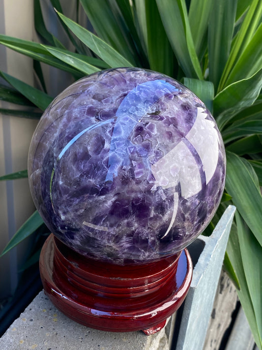 Chevron Amethyst Sphere