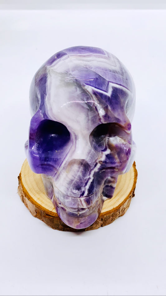 Chevron Amethyst Skull